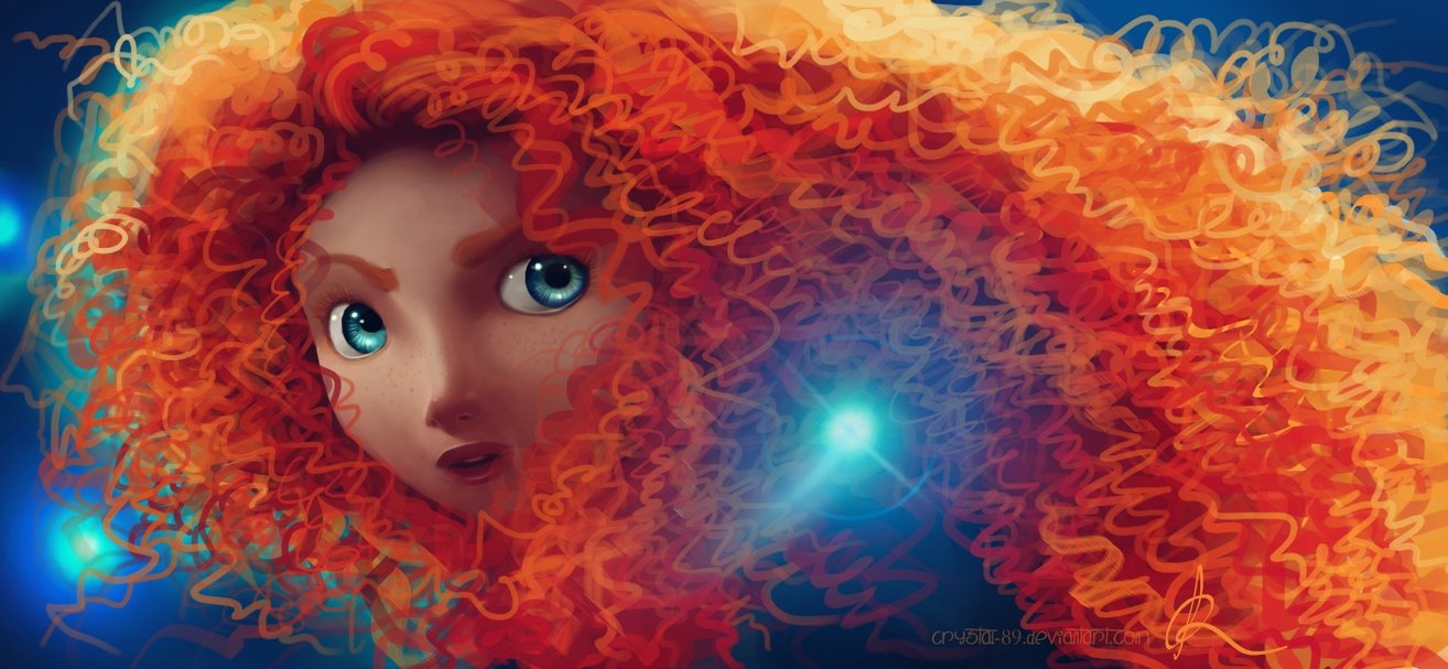 1314x607 Digital Painting +video - Disney Brave Painting