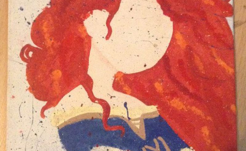 800x491 Disney Brave Merida Abstract Painting On Canvas Disney Painting - Disney Brave Painting