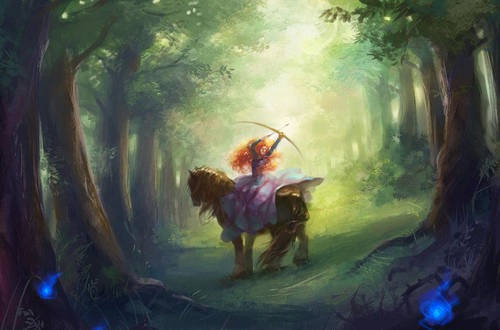 500x330 Fan Art Merida (Brave). Disney Merida - Disney Brave Painting