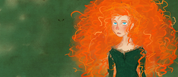 700x304 Merida From Brave (Pixar - Disney Brave Painting