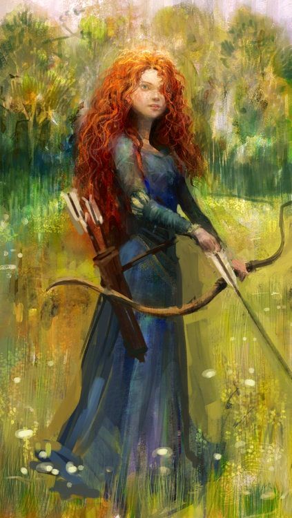 423x750 Merida Is Now My Fav Princess! She Isn'T Meek Or Snobby She Is - Disney Brave Painting
