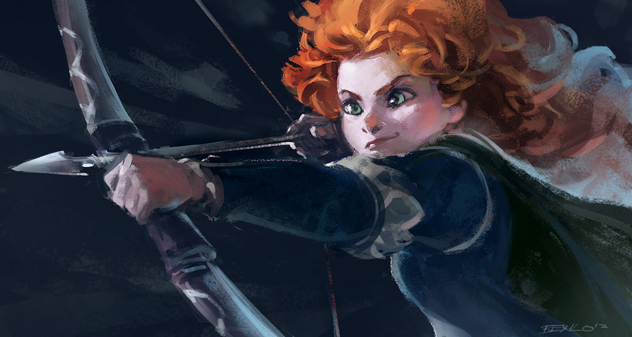 900x480 Princess - Disney Brave Painting