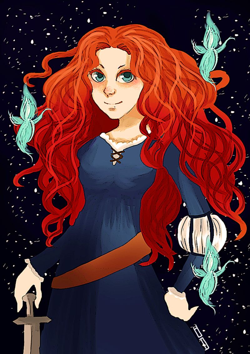 800x1132 The Red Brave By ~daisku On Disneybrave - Disney Brave Painting