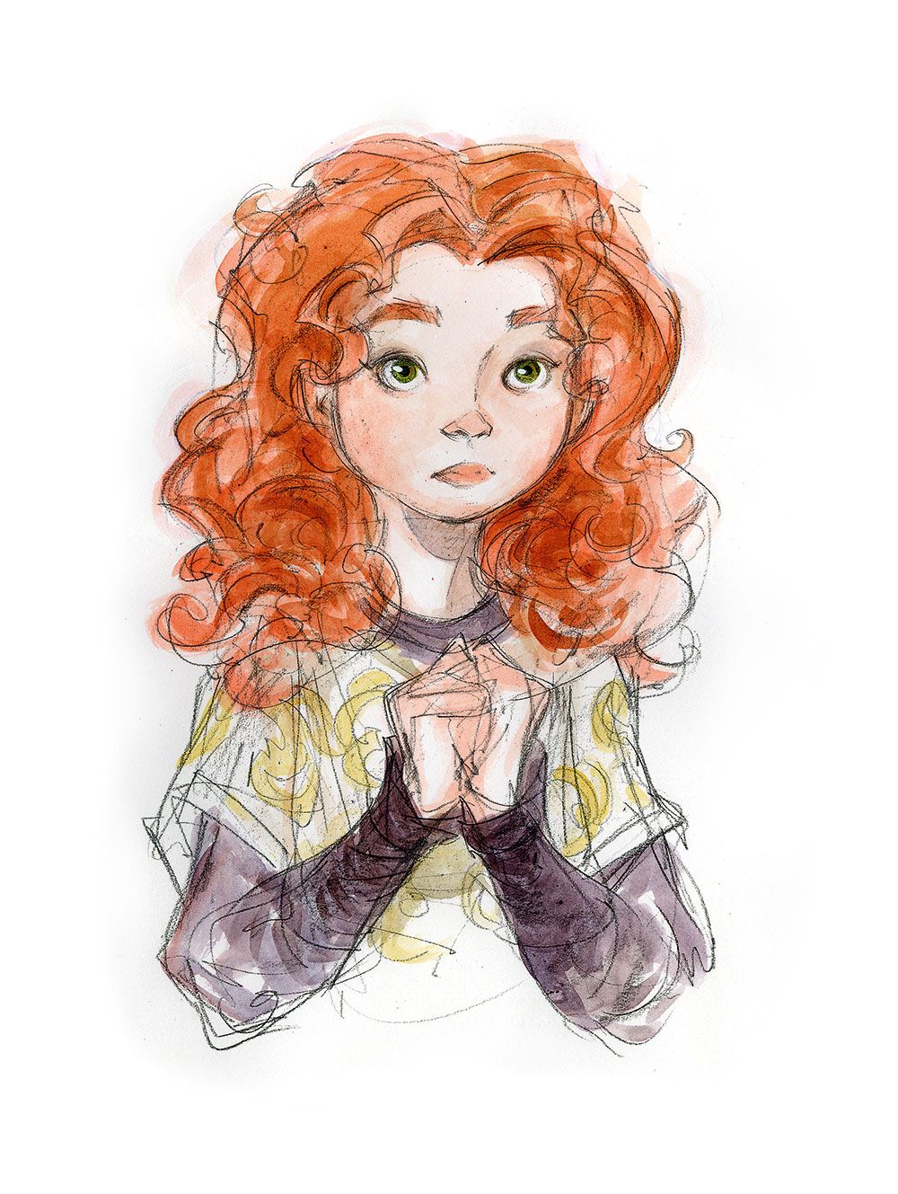 1000x1329 This Brave Concept Art Will Probably Change Your Fate Green Eyes - Disney Brave Painting