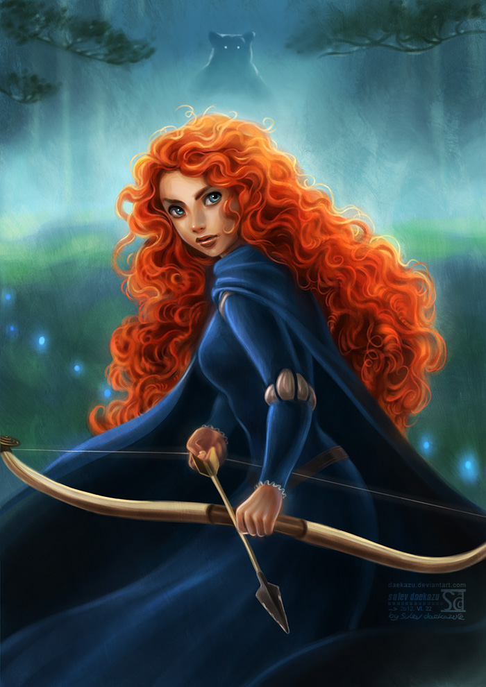 700x990 Brave Merida By Daekazu - Disney Brave Painting