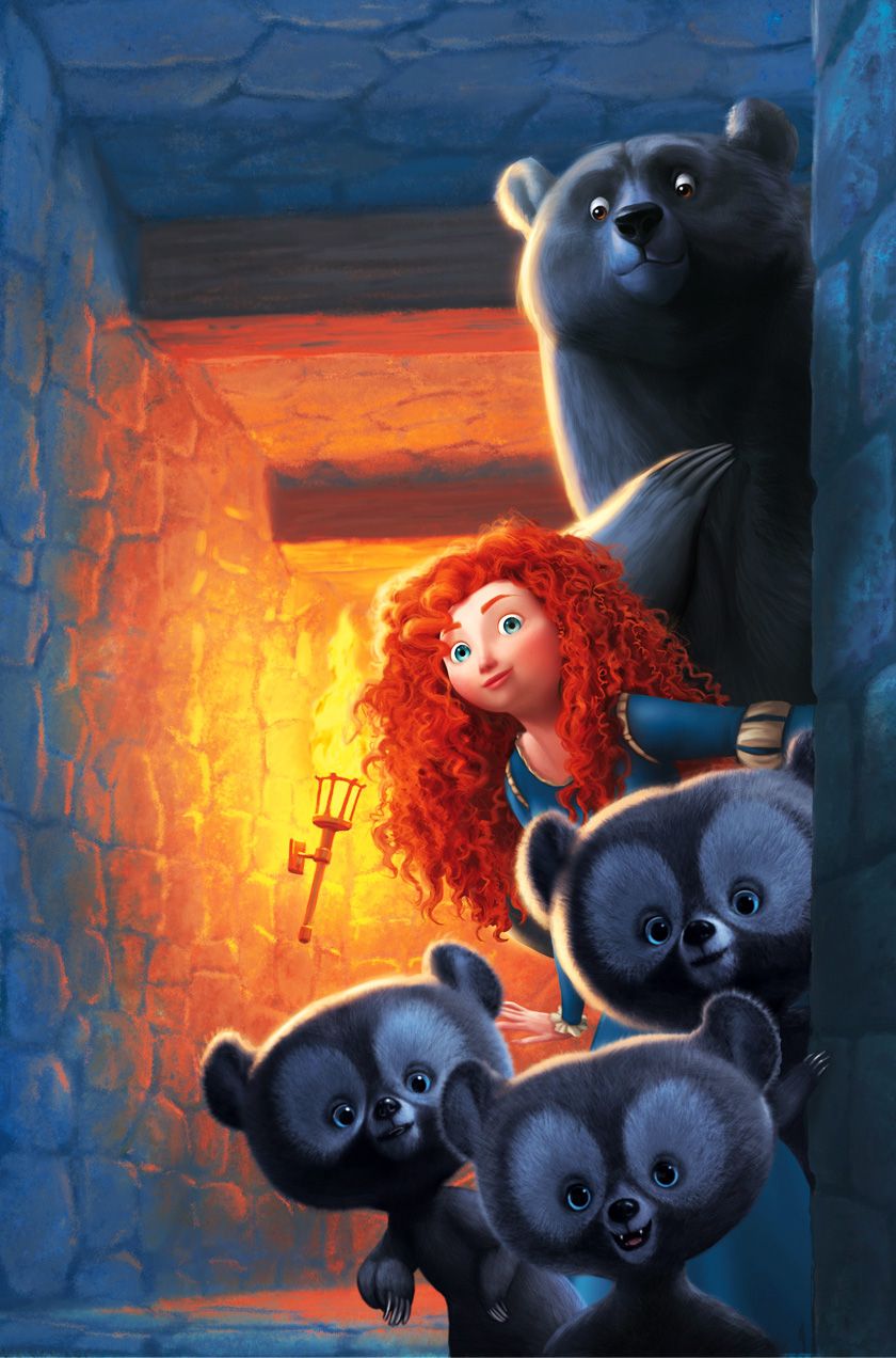 840x1272 Brave Big Bear, Little Bear Cover By Jprart - Disney Brave Painting