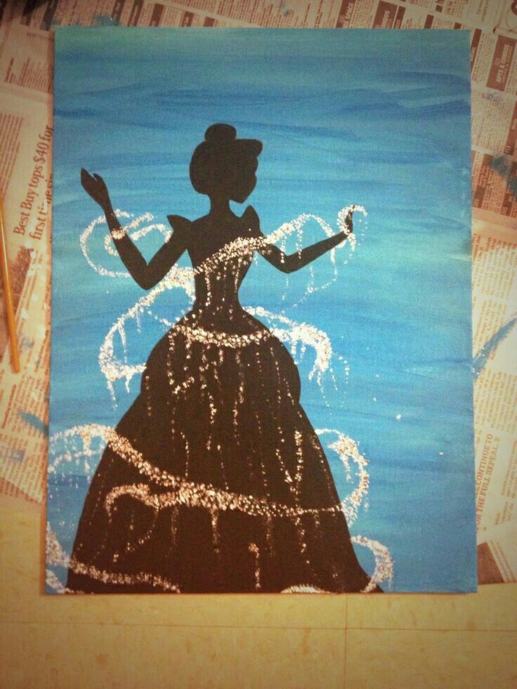 736x981 Pin By T On Painting Paintings, Canvases And Craft - Disney Canvas Painting