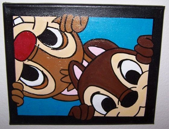560x427 Chip - Disney Canvas Painting