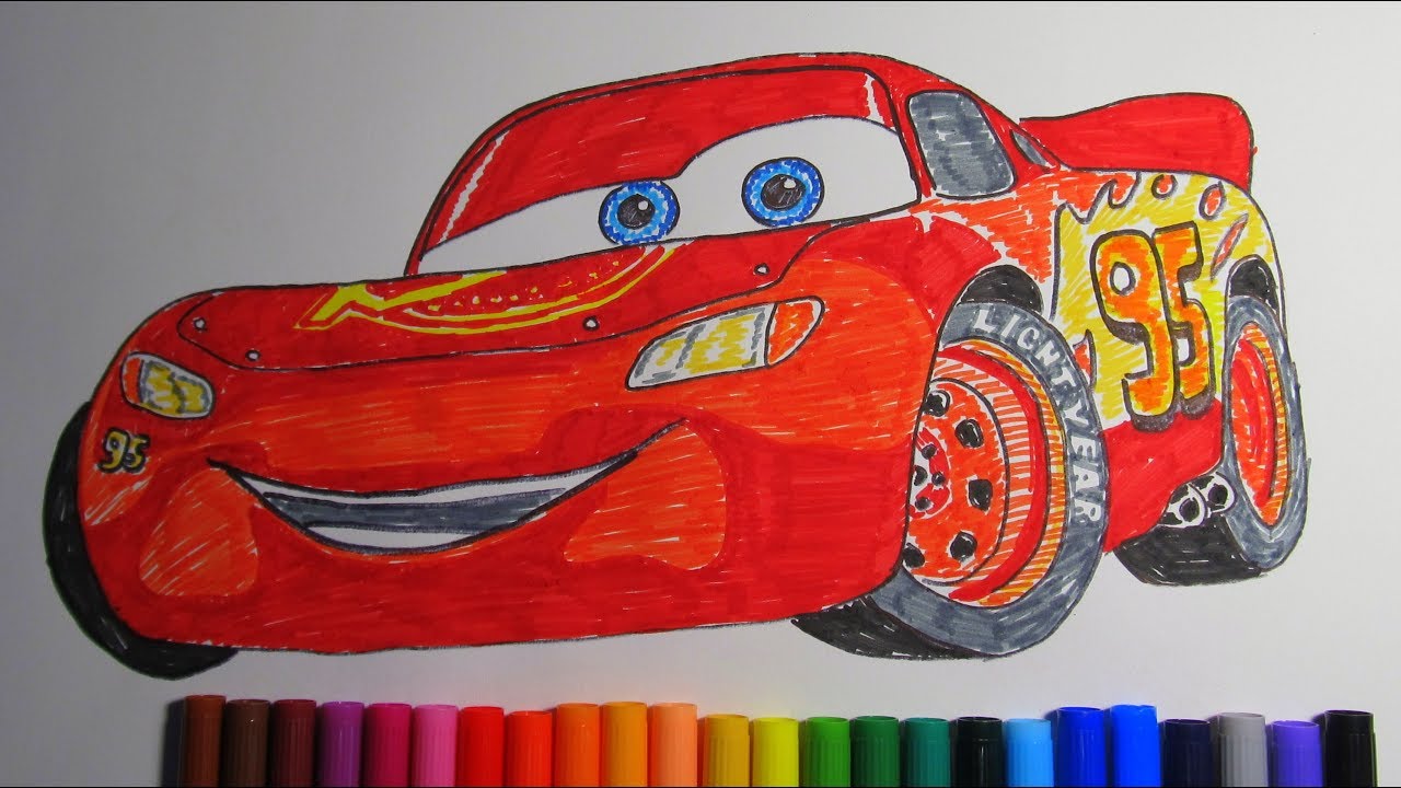 1280x720 How To Draw Lightning Mcqueen Disney Pixar Cars 3 2017 - Disney Cars Painting
