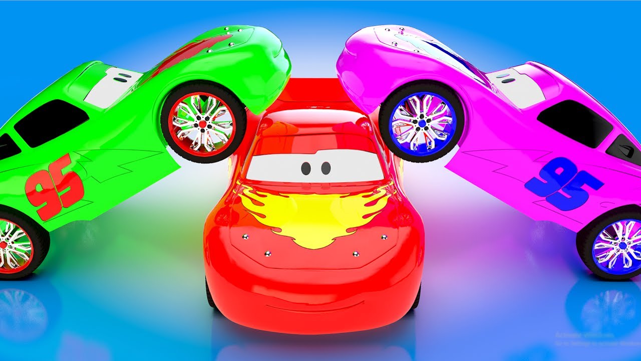 1280x720 Learn Colors For Kids By Painting Lightning Mcqueen Cars For Kids - Disney Cars Painting