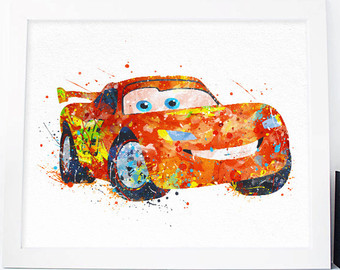 340x270 Cars 3 Canvas Cars Wall Art Disney Wall Art Nascar Canvas - Disney Cars Painting