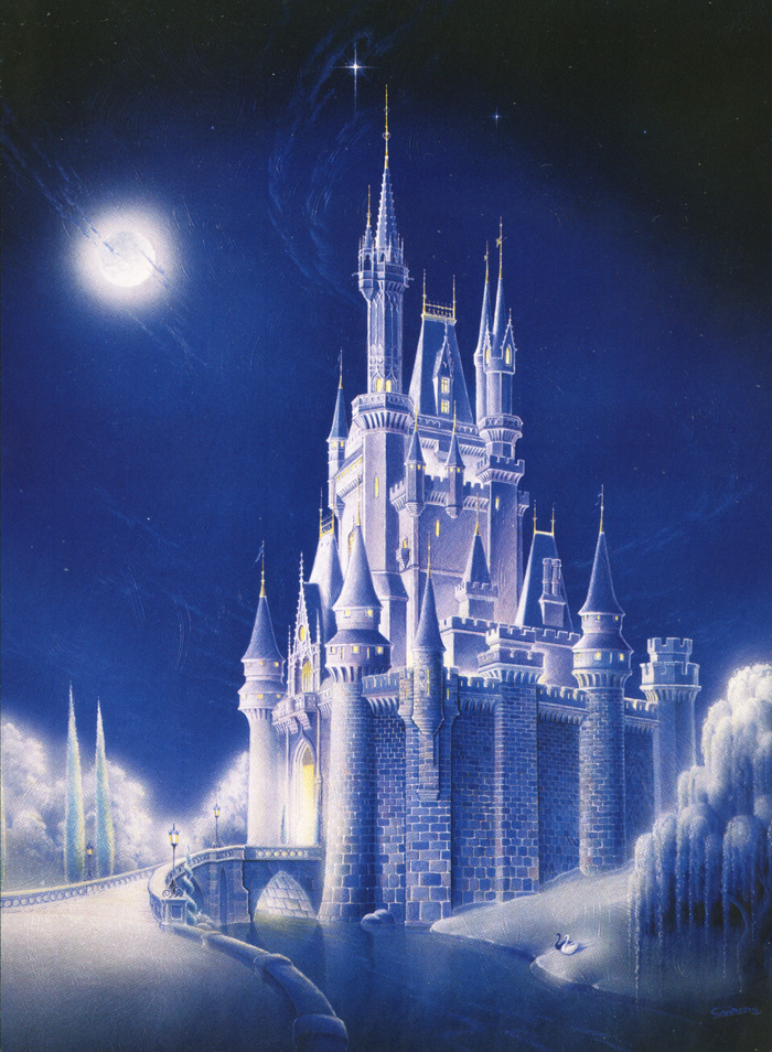 700x954 Disney By Randy Souders - Disney Castle Painting