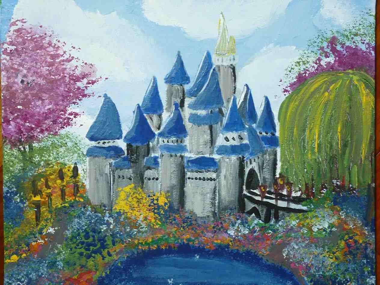 1264x948 Ideas Rhcom Painted Disney Castle Painting By Me Disney - Disney Castle Painting