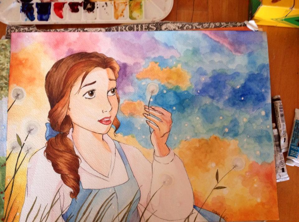 960x714 My Friend Just Finished A Watercolor Painting Of Her Favorite - Disney Character Painting