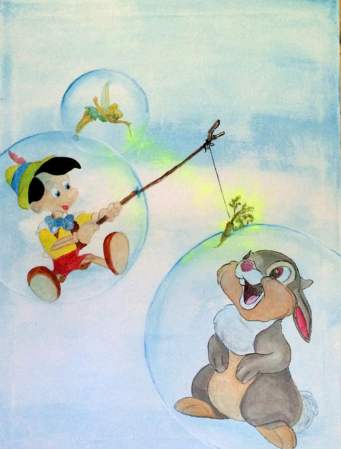 684x900 Old Disney Characters Painting By Tony Storino - Disney Character Painting