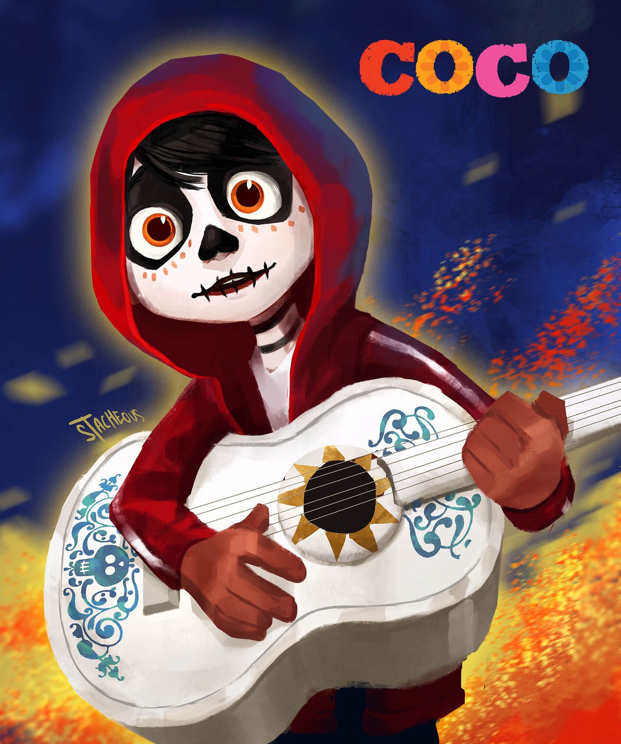 1280x1534 Cocowatched Coco Yesterdaynd It Wasmazing. Just Had To Do - Disney Coco Painting