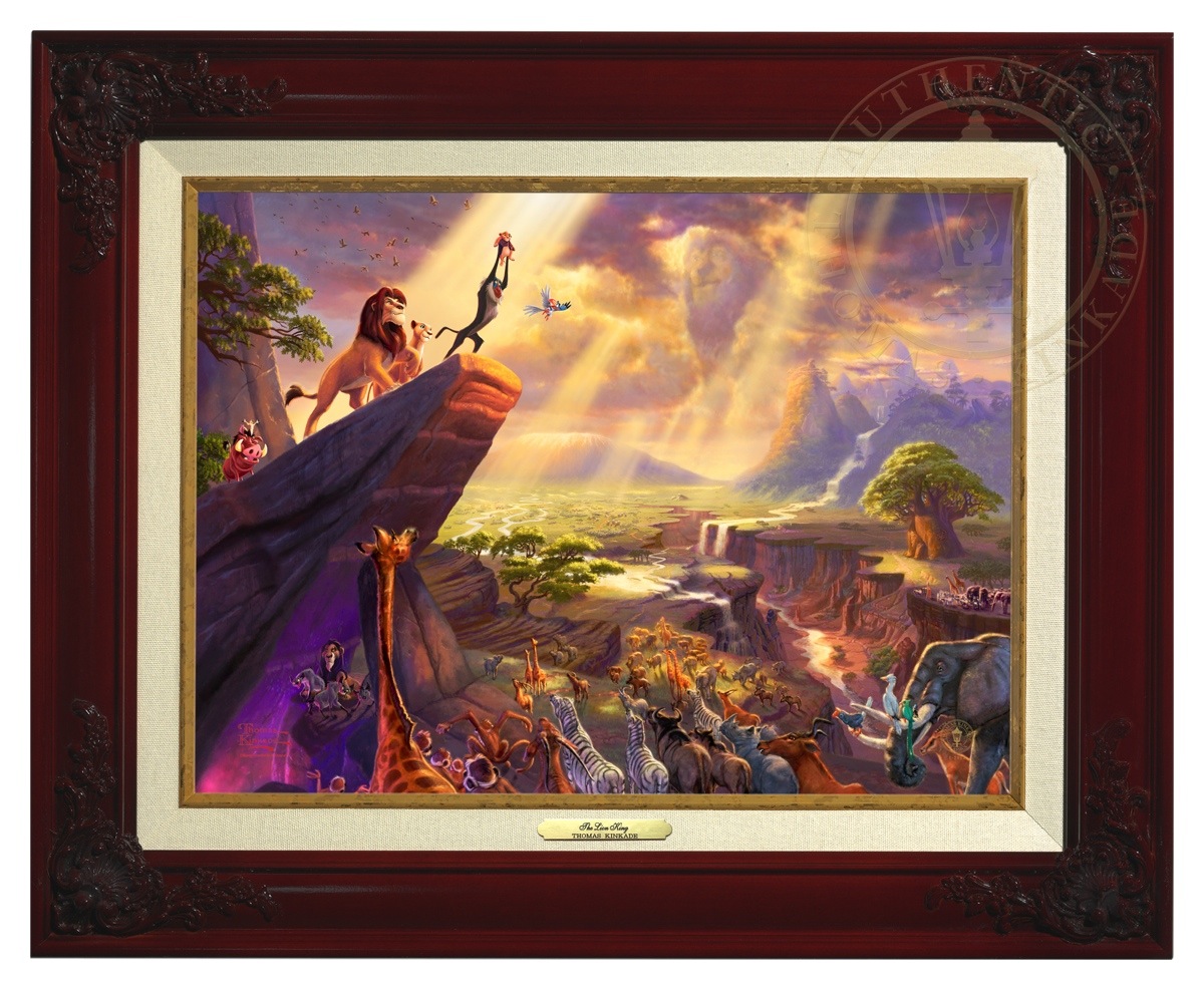 1200x987 Lion King, The Canvas Classic The Thomas Kinkade Company - Disney Lion King Painting
