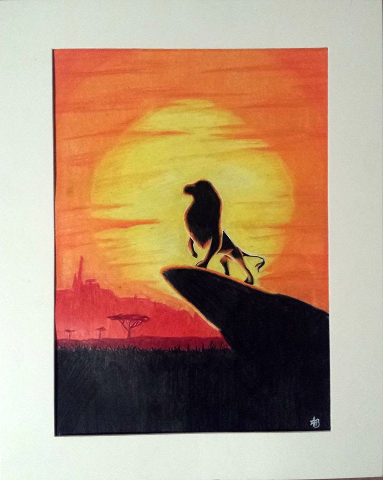 768x962 The Lion King (Disney) Silhouette Speed Drawing - Disney Lion King Painting