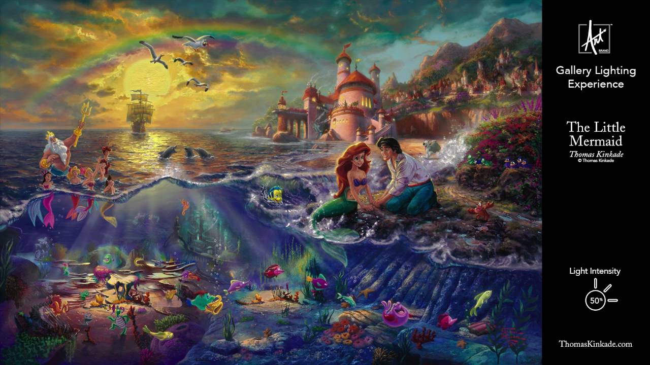 1280x720 Disney The Little Mermaid - Disney Little Mermaid Painting