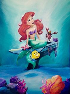 236x318 The Little Mermaid - Disney Little Mermaid Painting