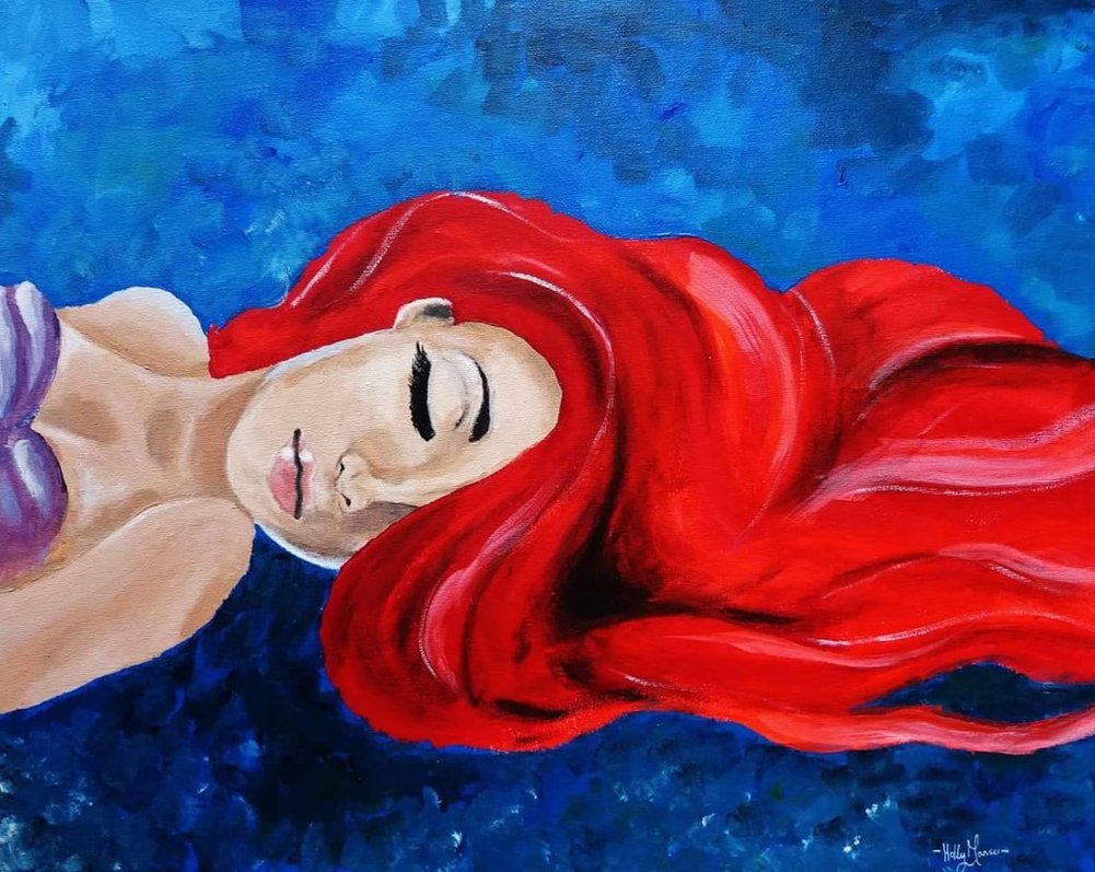 1001x797 Ariel The Little Mermaid Disney Princess By Marmiexx - Disney Little Mermaid Painting