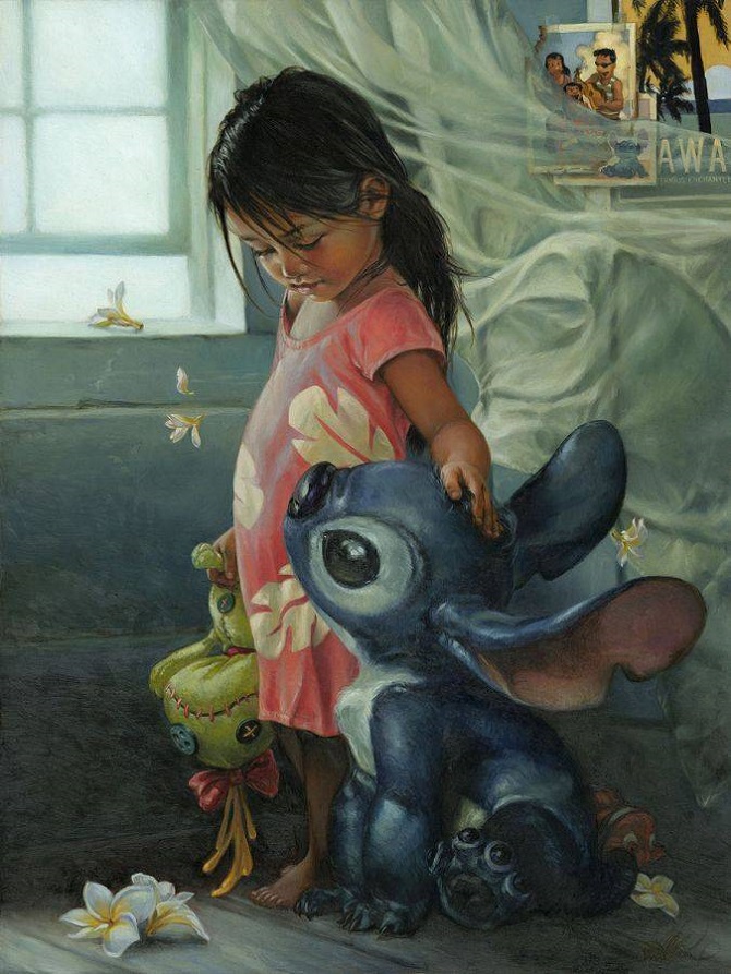 670x893 Gorgeous Oil Paintings Of Disney Characters By Heather Theurer - Disney Oil Painting