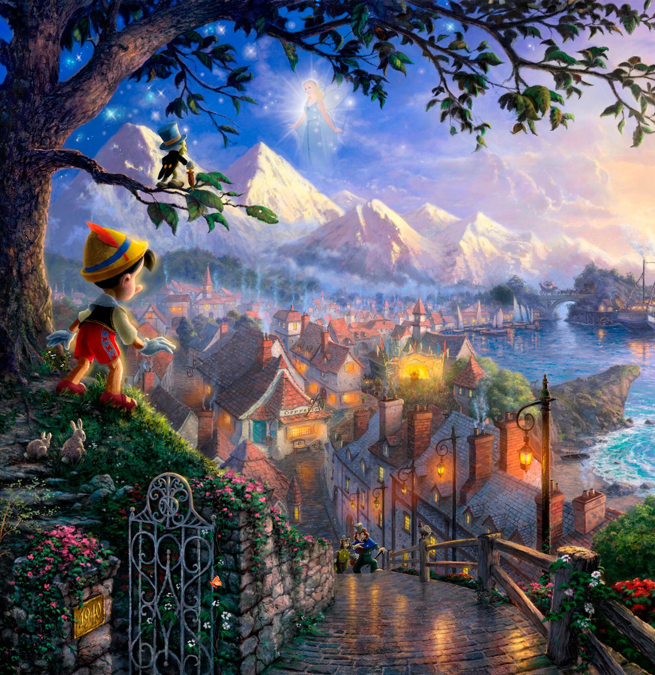 1280x1320 Karen's Thomas Kinkade Art Store Thomas Kinkade Disney - Disney Oil Painting
