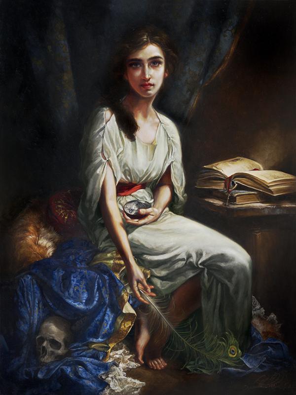 600x800 Beautiful Oil Paintings By Heather Theurer Powdered Wig Couture - Disney Oil Painting