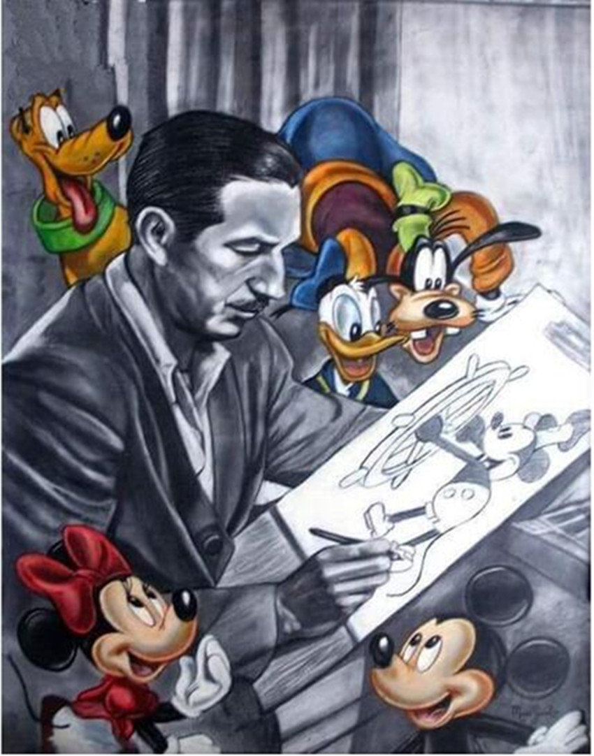 850x1082 Walt Disney Drawing Diamond Painting Embroidery Kit 5d Diamond - Disney Painting
