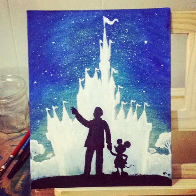 640x640 Acrylic On Canvas Board. - Disney Painting