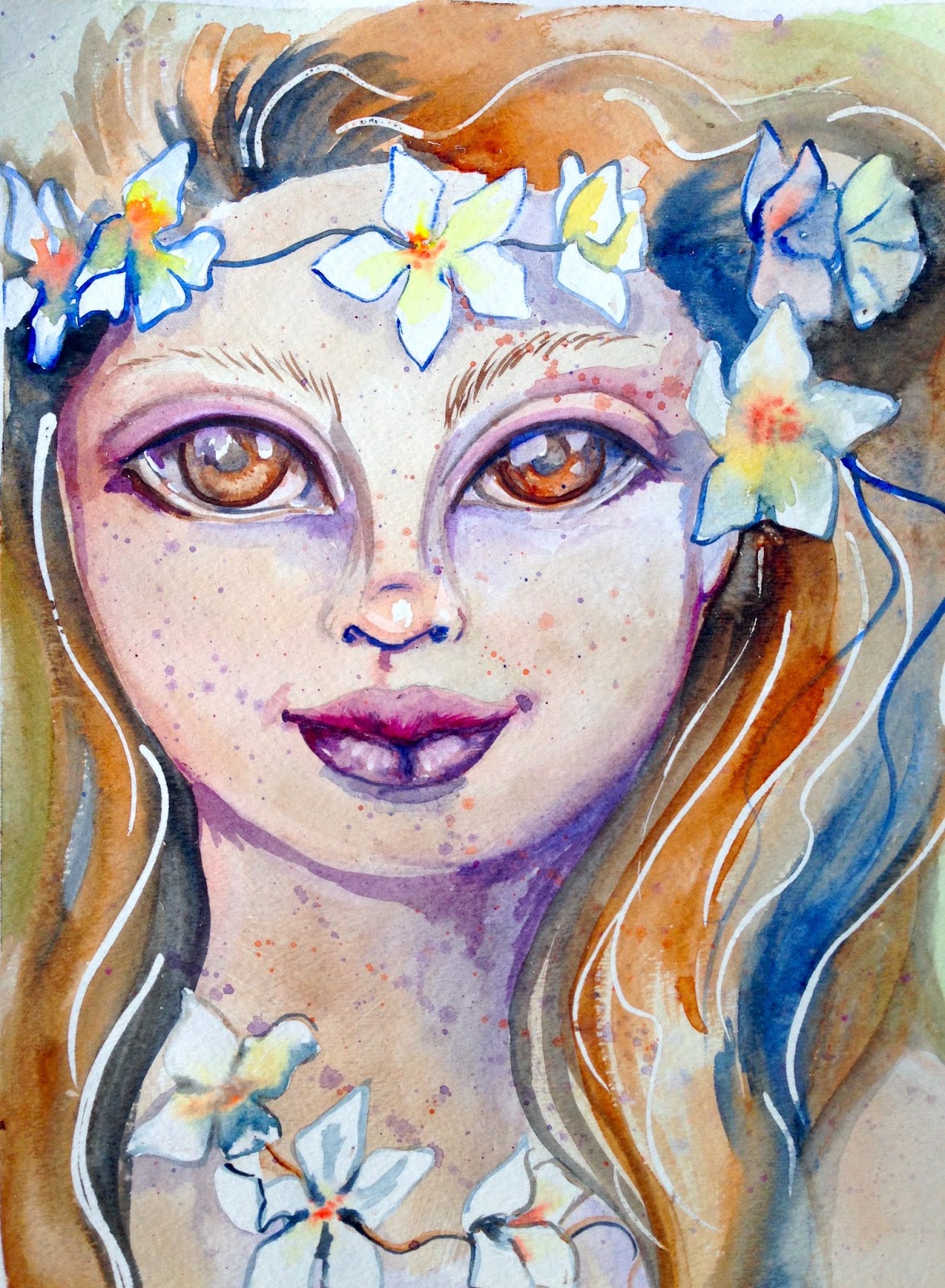 1174x1600 Painting With The Art Sherpa Moana Watercolor Vs Acrylic Speed - Disney Painting Acrylic