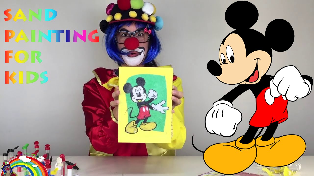 1280x720 Sand Painting For Kids Disney Mickey Mouse - Disney Painting For Kids