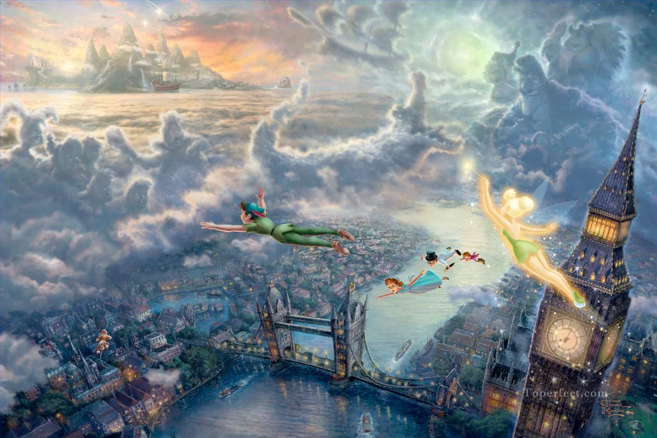 1280x853 Thomas Kinkade Disney Christmas Cartoon For Kids Painting In Oil - Disney Painting For Kids