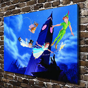 300x300 Disney Peter Pan Paintings Hd Canvas Print 16x24 Home Decor Wall - Disney Peter Pan Painting