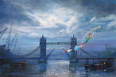 400x266 Hd Print Disney Peter Art Painting On Canvas 24x36 - Disney Peter Pan Painting