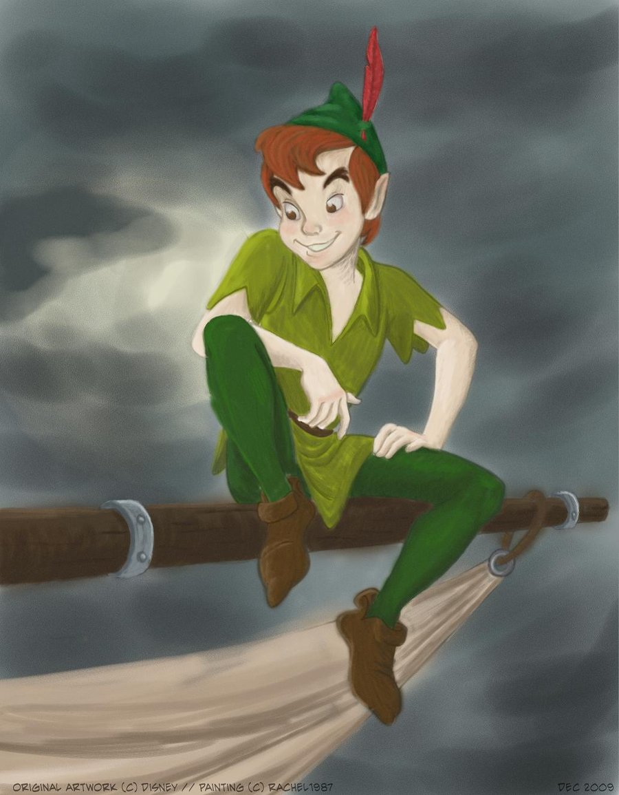 900x1155 Disney Painting Peter Pan By Rachel1987 - Disney Peter Pan Painting