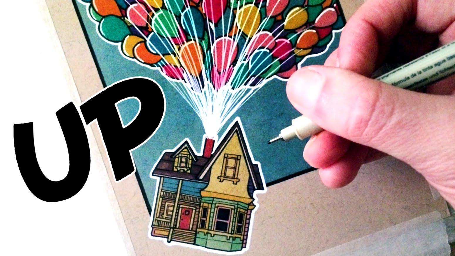 1550x872 Let's Draw The House From Up - Disney Pixar Up Painting