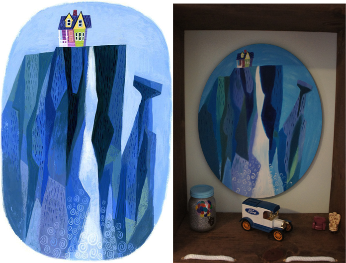 696x529 The Alabama Wife Robert's Disneypixar Up Themed Nursery - Disney Pixar Up Painting