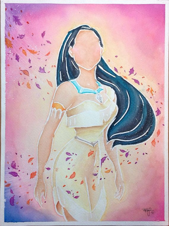 570x762 Disney Tattoo - Disney Pocahontas Painting