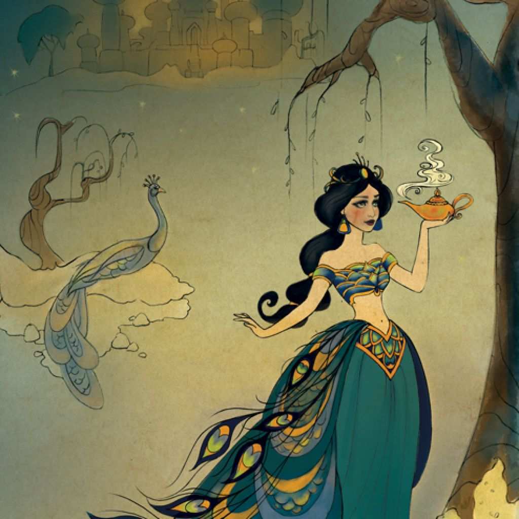 1024x1024 Princess Painting Beautiful Art Of Disney Princess Stacey Aoyama - Disney Princess Painting