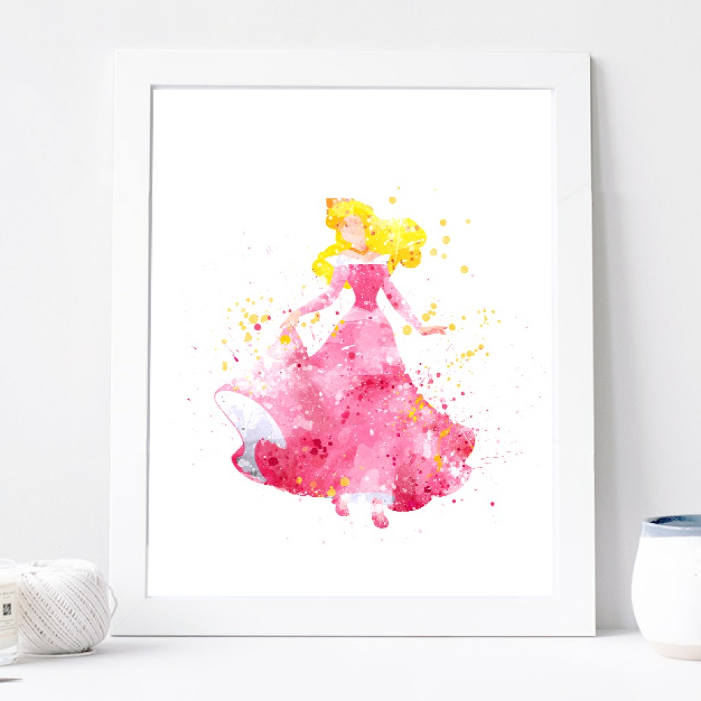 1024x1024 Sleeping Beauty Print - Disney Sleeping Beauty Painting