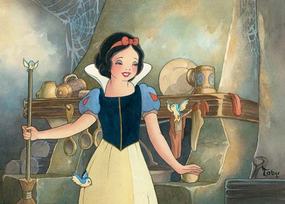 559x400 Walt Disney's Snow White And The Seven Dwarfs 70th Anniversary - Disney Snow White Painting