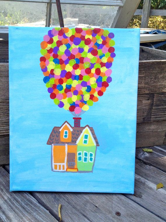570x760 Disney Pixar Up Painting Disney Pixar, 30th And Etsy - Disney Up Painting