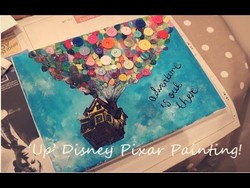 250x188 Pixar Up Paintings - Disney Up Painting