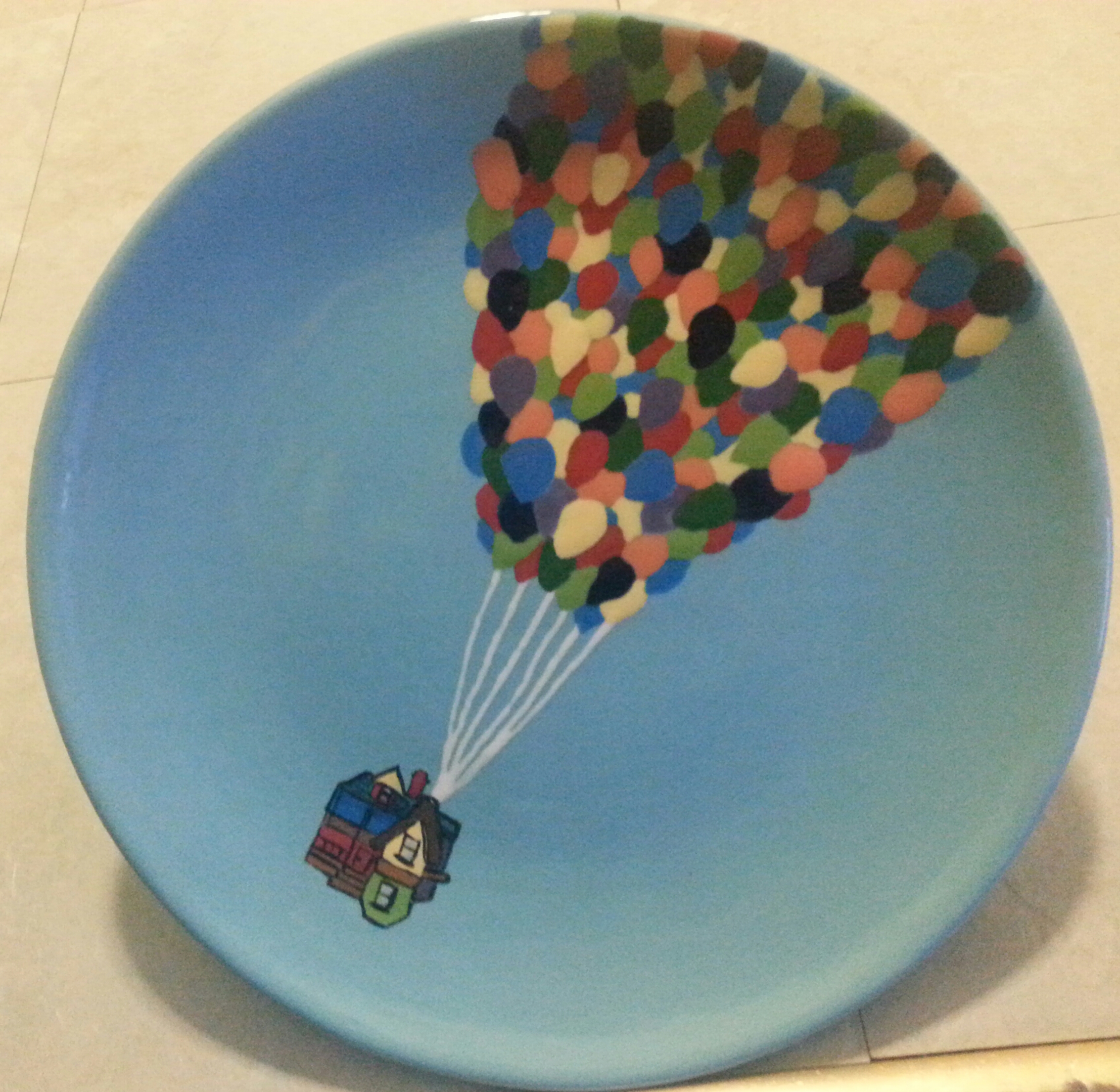 2264x2209 Disney Fan Art Up! Inspired Plate Modern Mouse Radio - Disney Up Painting