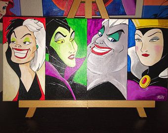 340x270 Disney Villain Painting Hector's Art Page Disney - Disney Villains Painting