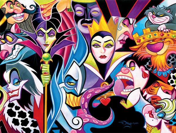 600x453 Disney Villains - Disney Villains Painting