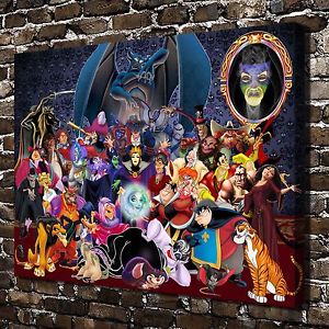 300x300 Disney Villains Paintings Hd Print On Canvas Home Decor Wall Art - Disney Villains Painting