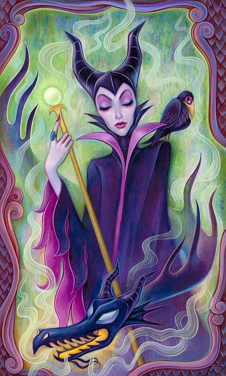 720x1200 Maleficent By Jeremiah Ketner, Debuting @ Wonderground Gallery - Disney Villains Painting