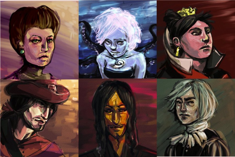 900x600 Younger Disney Villains 1 By Derelict Of Eden - Disney Villains Painting